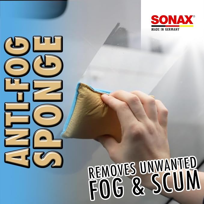 Windscreen Sponge 417100 | Dual Action Cleaning Tool for Streak Free Glass | Easily Removes Dirt Fog and Condensation from Windshields Windows and Mirrors | Compact and Reusable