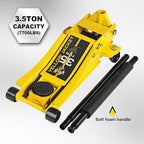 3.5 Ton Low Profile Floor Jack Quickly Lift Hydraulic Car Jack with Dual Pumps, 7700 lb Capacity
