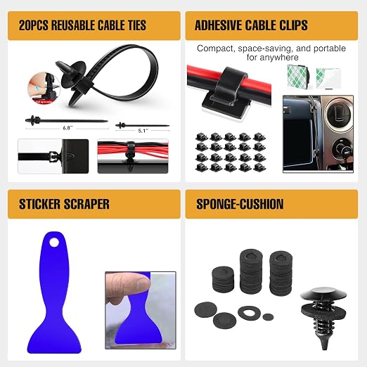 238Pcs Trim Removal Tool, Auto Push Pin Bumper Retainer Clip Set Fastener Terminal Remover Tool Adhesive Cable Clips Pry Kit Car Panel Radio Removal Auto Clip Pliers
