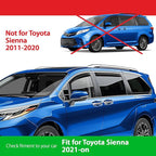 Goodyear Shatterproof in-Channel Window Deflectors for Toyota Sienna 2021-2026, Rain Guards, Window Visors for Cars, Vent Deflector, Car Accessories, 4 pcs - GY008510