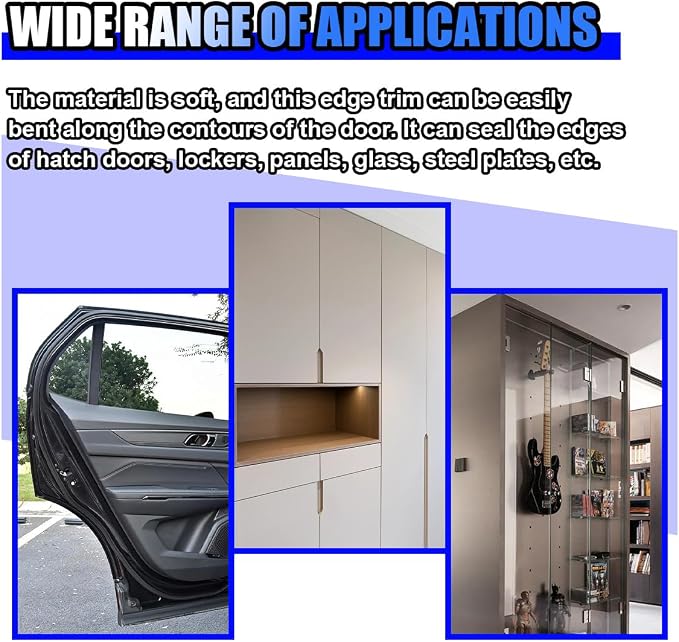 32Ft (10M) Car Door Edge Protector, Auto Trim Door Edge Guard, Black