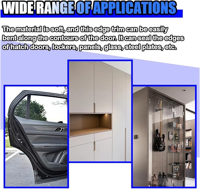 32Ft (10M) Car Door Edge Protector, Auto Trim Door Edge Guard,White | Anti-Collision Car Door Entry Guard Protective Strip, No Glue