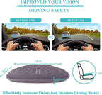Car Seat Cushion, Comfort Memory Foam Driver Seat Cushion Improve Driving View, Sciatica and Lower Back Pain Relief, Seat Cushions for Car Seat Driver, Home Office Chair, Wheelchair - Gray
