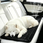 Dog Car Seat Cover for Back Seat, Black Flannel Pet Bed Mat, Non-Slip Waterproof Bottom, Washable Dog Bed & Seat Protector for Cars SUVs Trucks, Fits Backseat Extenders, 59.1 x 23 Inches