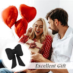 Cute Bow Car Headrest Pillow,Comfortable & Breathable Car Neck Pillows for Relief Neck Fatigue,Universal Head Rest Pillow for Cars Decoration as Birthday Gifts for Women,Girl (Black)