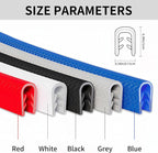 Car Door Edge Guards, 16Ft Rubber Seal Car Door Edge Trim, U Shape Door Edge Protector Guard, Aluminum Weather Proofing Automotive Door Edge Molding Protection for Most Car (White, 16Ft)