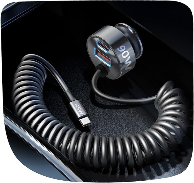 90W USB C Car Charger for iPhone 17/16/15 Series | Car Charger USB C Fast Charge Adapter,Super Fast for Men Women, Car Accessories, Compatible with iPhone 17 16 15 Pro Max