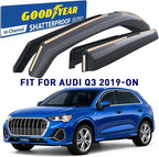 Goodyear Shatterproof in-Channel Window Deflectors for Audi Q3 2019-2026, Rain Guards, Window Visors for Cars, Vent Deflector, Car Accessories, 4 pcs - GY008158