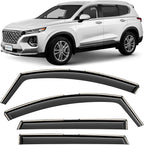 in-Channel Incredibly Durable Rain Guards for Hyundai Santa Fe 2019-2023, Original Window Deflectors, Vent Window Visors, Vent Deflector, 4 pcs. - 619367