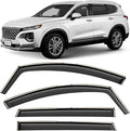 in-Channel Incredibly Durable Rain Guards for Hyundai Santa Fe 2019-2023, Original Window Deflectors, Vent Window Visors, Vent Deflector, 4 pcs. - 619481