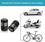 Tire Valve Stem Caps for Chevrolet Metal Car Wheel Air caps Auto Valve Stem Caps Accessories 4 Pcs Black