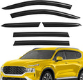 Extra Durable Window Deflectors Tape-On Window Visors Rain Guards Fit for Hyundai Santa Fe 2019-2023, Sun Visors, Wind Vent for Shades, Exterior Car Accessories - 6 pcs. AG0955