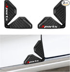 2PCS Car Door Protector Edge Guards, Carbon Fiber Anti-Collision Auto Door Corner Protector, Anti-Rub Trim Sticker Front Do or Corner Decoration for Cars Trucks SUVs (Black Sport)