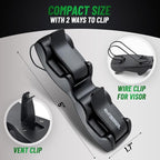 Sunglass Holder for Car Visor Clip - Sun-Glasses Holder and Ticket Card Clips - Car Visor Accessories - Luxury Eyeglass Car Mount (Pack 2)
