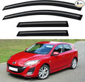Window Visors Rain Guards Shield for 2010 2011 2012 2013 Mazda 3 Hatchback, Out-Channel Window Vent Wind Deflectors Visors Shades for 10 11 12 13 Mazda 3 Hatchback (NOT for Mazda 3 Sedan)