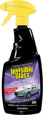 92184 Glass Cleaner + Rain Repellent 2-in-1 Windshield and Window Spray, Cleans Auto Glass, Repels Rain, Sleet, Snow, Improves Wet Weather Visibility – 22 fl oz