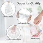 Mini Car Trash Can Bags for Auto Trash Bin, 120 Count Small Garbage Organizer Bags Tear-Resistant, Liner Refills (Vehicle Trash Can is not Included), White