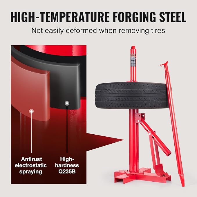 Manual Tire Changer, Portable Hand Bead Breaker Mounting Tool for 8"-16" Tires, Compatible with Car Truck Trailer, Tire Mounting Machine for Home Garage Small Auto Shop