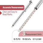 Pencil Tire Pressure Gauge, 5 Pack, 10-75 PSI, Pencil Air Pressure Gauge for Tires