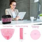 Mini Car Trash Can Bags for Auto Trash Bin, 120 Count Small Garbage Organizer Bags Tear-Resistant, Liner Refills (Vehicle Trash Can is not Included), Pink