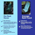 2 Pack Car Seat Towel Covers, Sweat Protector for Front Seats, Premium Thickened Microfiber with Black Bear Wildlife Forest, Breathable and Quick Dry, Slip-on Headrest Pocket for Gym, Beach, Running