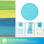 Microfiber Cleaning Cloths, 100 Pack Microfiber Towels for Cars, Lint & Scratch-Free Bulk Cleaning Rags for House, Kitchen, Car and Shop, Multicolor Absorbent Cleaning Towels 11.5 x 11.5 inch
