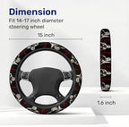 Horror Slasher Steering Wheel Cover, Non Slip Polyester Car Wheel Protector for Car SUV Truck, Universal 15 Inch