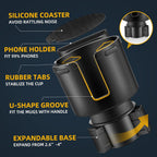 2-in-1 Car Cup Holder Expander with Phone Mount