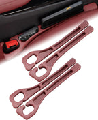 Seat Gap Filler with Storage, Universal Seat-Gap Filler, Double-Slot Organizer Prevents Phones, Keys & Coins from Falling, for Most Cars, Trucks, and Suvs (2set Red)