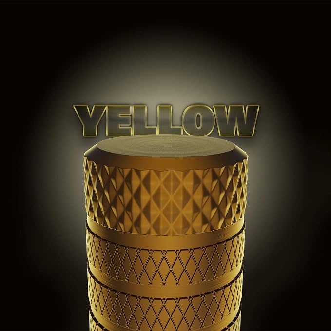 Tire Valve Stem Caps, Golden Yellow, 4 pcs/Pack | Anodized Aluminum Tire Valve Cap Set, Corrosion Resistant, Universal Stem Covers for Cars Trucks Motorcycles SUVs and Bikes