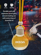 Ikeda Car Air Freshener: Hanging Car Smell Air Freshener | 10ml Hanging Car Perfume | Long Lasting Fragrance | Strong Scents Diffuser for Auto Home (Hami-melon)