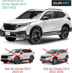 in-Channel Incredibly Durable Rain Guards for Honda CR-V (CRV) 2017-2022, Original Window Deflectors, Vent Deflector, Vent Window Visors, Dark Smoke Car Accessories, 4 pcs - 617450