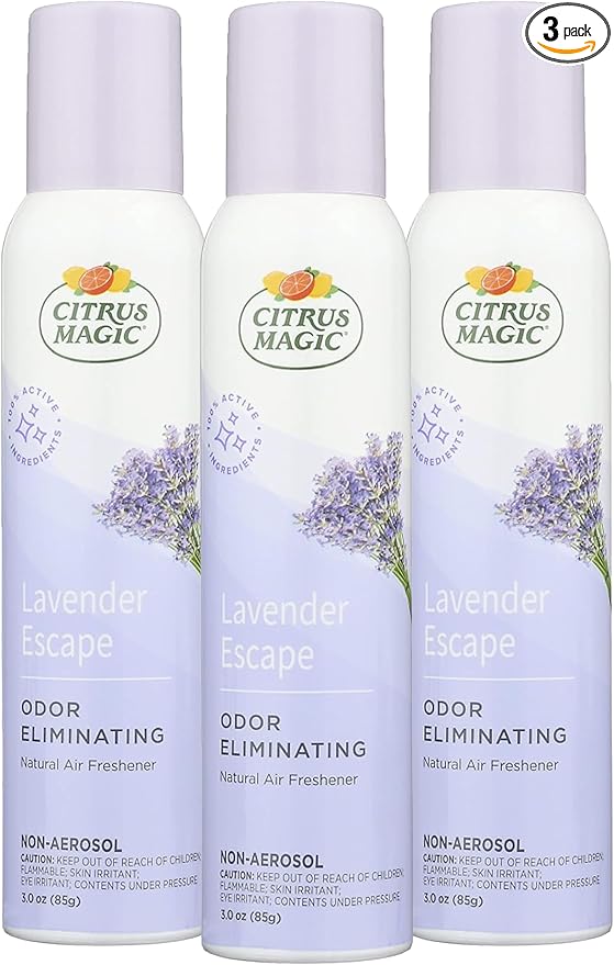 Odor Eliminating Air Freshener Spray, Lavender Escape, 3-Ounce, Pack of 3