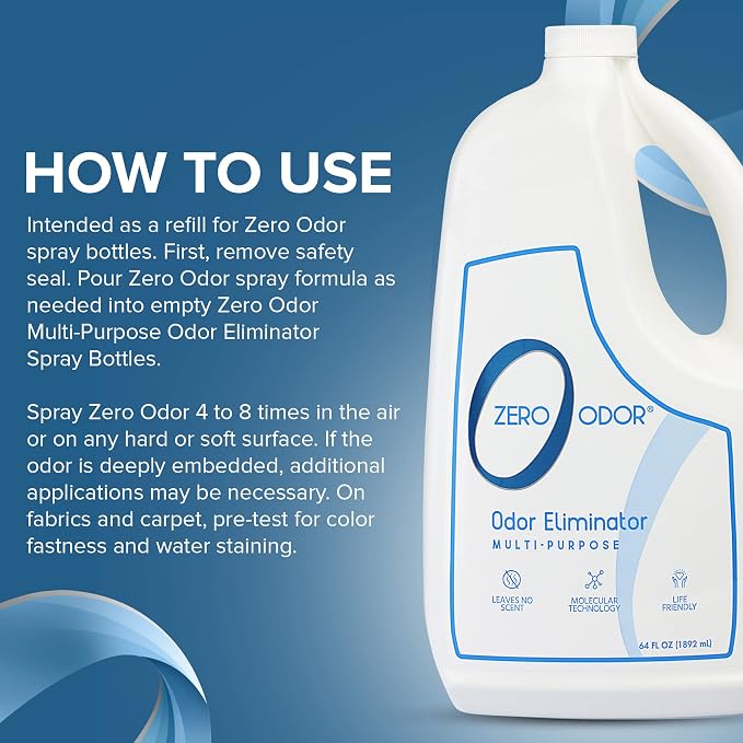 Multi-Purpose Strong Odor Eliminator for Home, Office, Car, Bathroom, Hotel, Room Deodorizer, and Odor Neutralizer, 64oz Refill