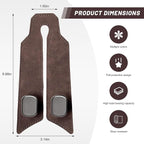 2 PCS Car Purse Hook, Multi Functional Vehicle Seat Back Storage Hooks Interior Accessories, Creative Metal Headrest Hanger Auto Seat Organization for Purses Phones Bags (Brown)