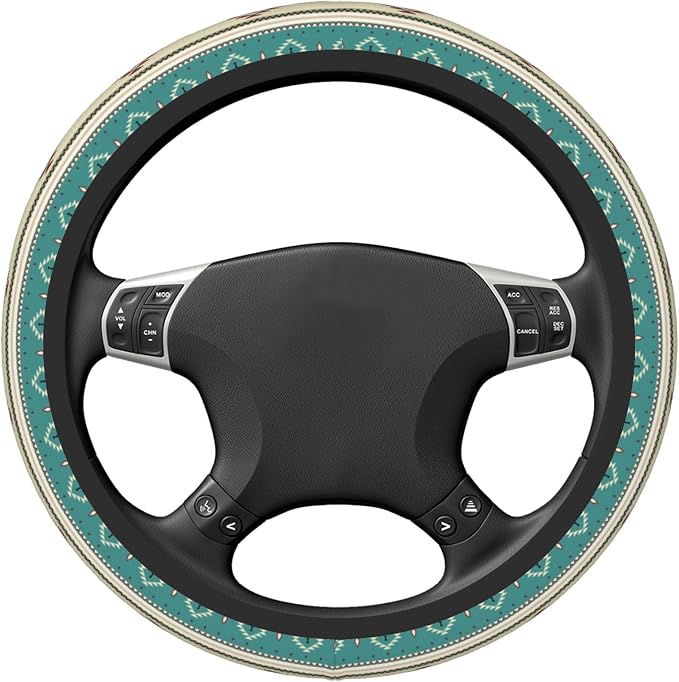 Western Steering Wheel Cover Cute Universal 15 Inch Car Accessories Protector for Women Fit Auto SUV Sedan Vans Trucks