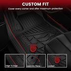 Floor Mats for Chevrolet Chevy Colorado/GMC Canyon 2015-2022 Extended Cab Only (Not Fit Crew Cab), All Weather TPE Custom Fit Floor Mats for Cars, 1st and 2nd Row Car Floor Mats Full Set