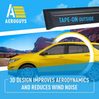 Extra Durable Window Deflectors Tape-On Window Visors Rain Guards Fit for Chevrolet (Chevy) Equinox 2018-2024, Sun Visors, Wind Vent for Shades, Exterior Car Accessories - 4pcs. AG0865