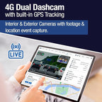 4G Dual Vision Dashcam GPS Tracker with OBD II Power - Dual HD Cameras, Real-Time GPS Tracker for Vehicles, Cloud Storage - Interior & Road Recording - Easy Plug-and-Play Installation