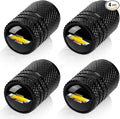Tire Valve Stem Caps for Chevrolet Metal Car Wheel Air caps Auto Valve Stem Caps Accessories 4 Pcs Black