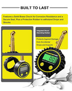 Digital Tire Pressure Gauge for Low Pressure Tires - 0-15 PSI ±0.5% Accuracy, Backlit LCD with 4 Units & Battery Indicator, 360° Swivel Head for Schrader Valve, Fit for ATVs, UTVs, Golf Carts