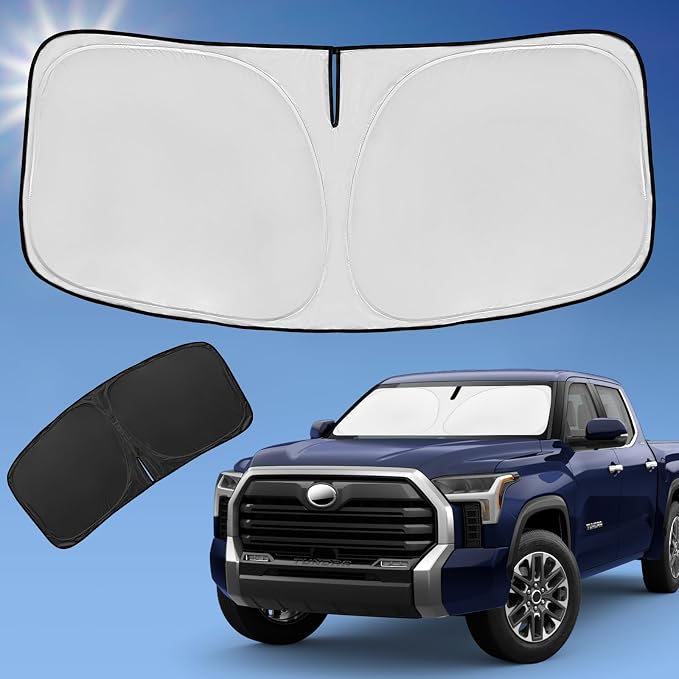 for Toyota Tundra 2022-2026 Sun Shade Windshield Shade Cover | 4-Layer Front Window Shade, Custom Fit Tundra Truck SR5 TRD Pro 240T Sun Visor Blocks UV Car Accessories
