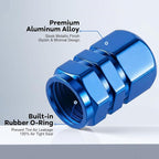Car Tire Valve Stem Caps, 12pcs Air Caps Cover, Universal for Cars, SUVs, Bike, Trucks and Motorcycles-Blue