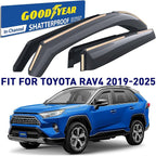 Goodyear Shatterproof in-Channel Window Deflectors for Toyota RAV4 2019-2025, Rain Guards, Window Visors for Cars, Vent Deflector, Car Accessories, 4 pcs - GY008506