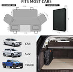 Back Seat Extender,Dog Seat Cover for Back Seat,Hard Bottom Car Seat Cover for Dogs,Dog Hammock for Car,Back Seat Pet Cover for Dogs（Grey,for Car/SUV/Small Truck）