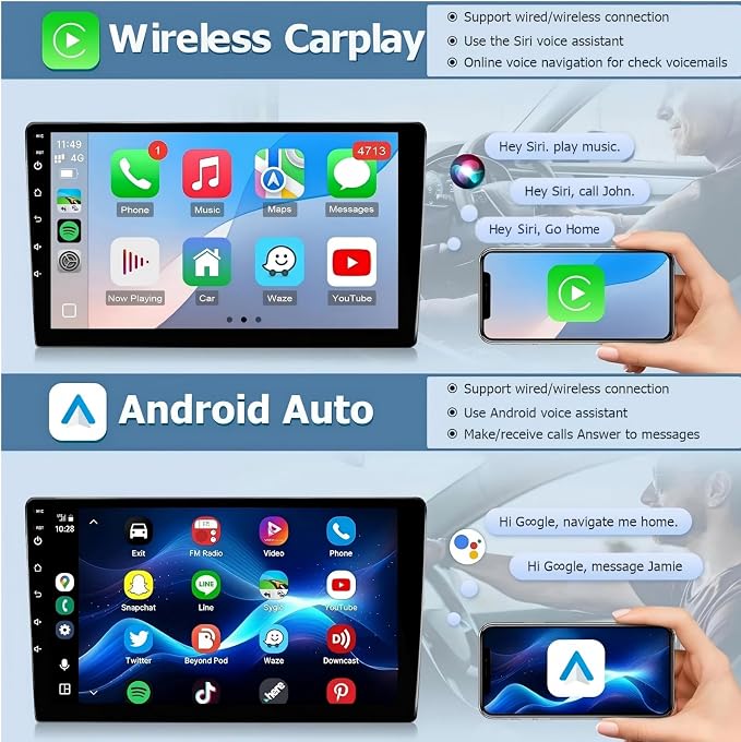7 Inch Touschscreen Car Radio for Nissan Versa 2012-2019 with Wireless CarPlay Android Auto,2GB+32GB Android 14 Double Din Car Stereo Head Unit with GPS Bluetooth WiFi FM RDS SWC Camera