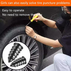 Tire Repair Kit with Tire Plugs Screw Type, Tire Glue,Tire Plug Kit,Heavy-Duty Burst-Proof tire Puncture Repair Set, Quick Patch, Suitable for Car, Truck, Motorcycle, SUV, ATV, Tractor