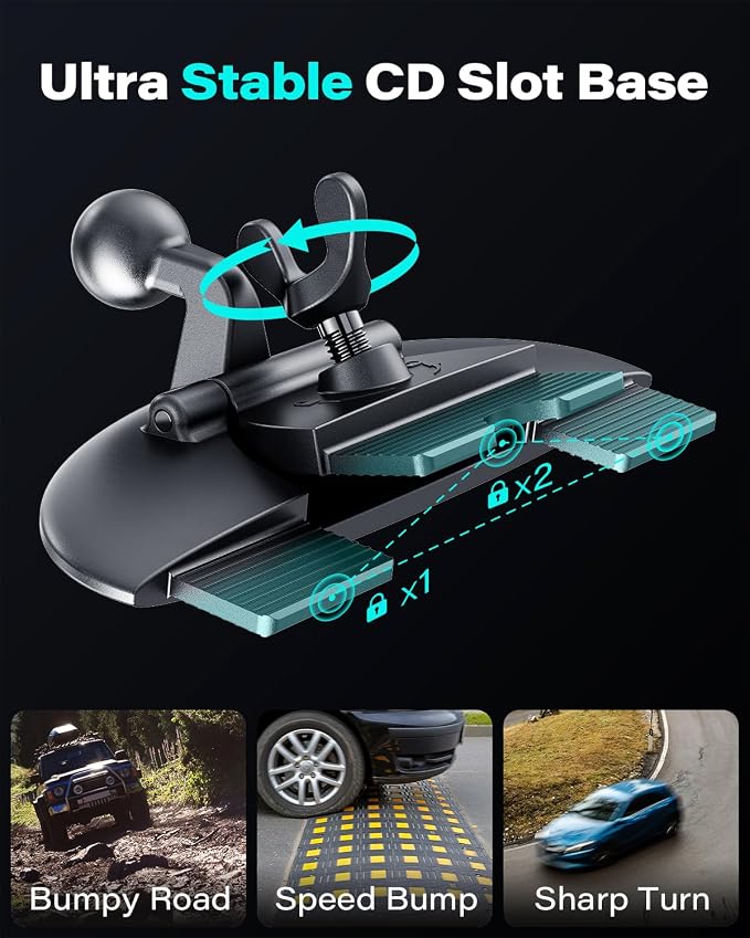 for Magsafe CD Phone Holder for Car [17 Strong Magnets] Magnetic CD Player Phone Mount, Hollow Socket CD Slot Phone Mount for iPhone 17 16 15 14 13 12 Series Pop Grip Ring Holder Magsafe Case