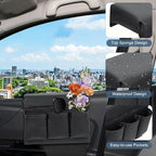 Car Door Side Storage Pockets Organizer Leather Car Window Armrest Storage Box - Universal SUV Truck Vehicle Arm Elbow Rest Pad Bag Accessories