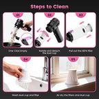 Handheld Car Vacuum Cleaner,25000PA Strong Cyclonic Suction Foldable Mini Vacuum Portable Cordless with Digital Display and One Touch Dust Removal for Car, Home, Office, Kitchen (Purple)